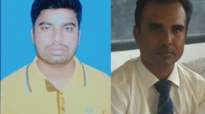 গঙানন্দপুর ইউনিয়ন পূজা উদযাপন পরিষদের সভাপতি শ্যামল, সম্পাদক তাপস